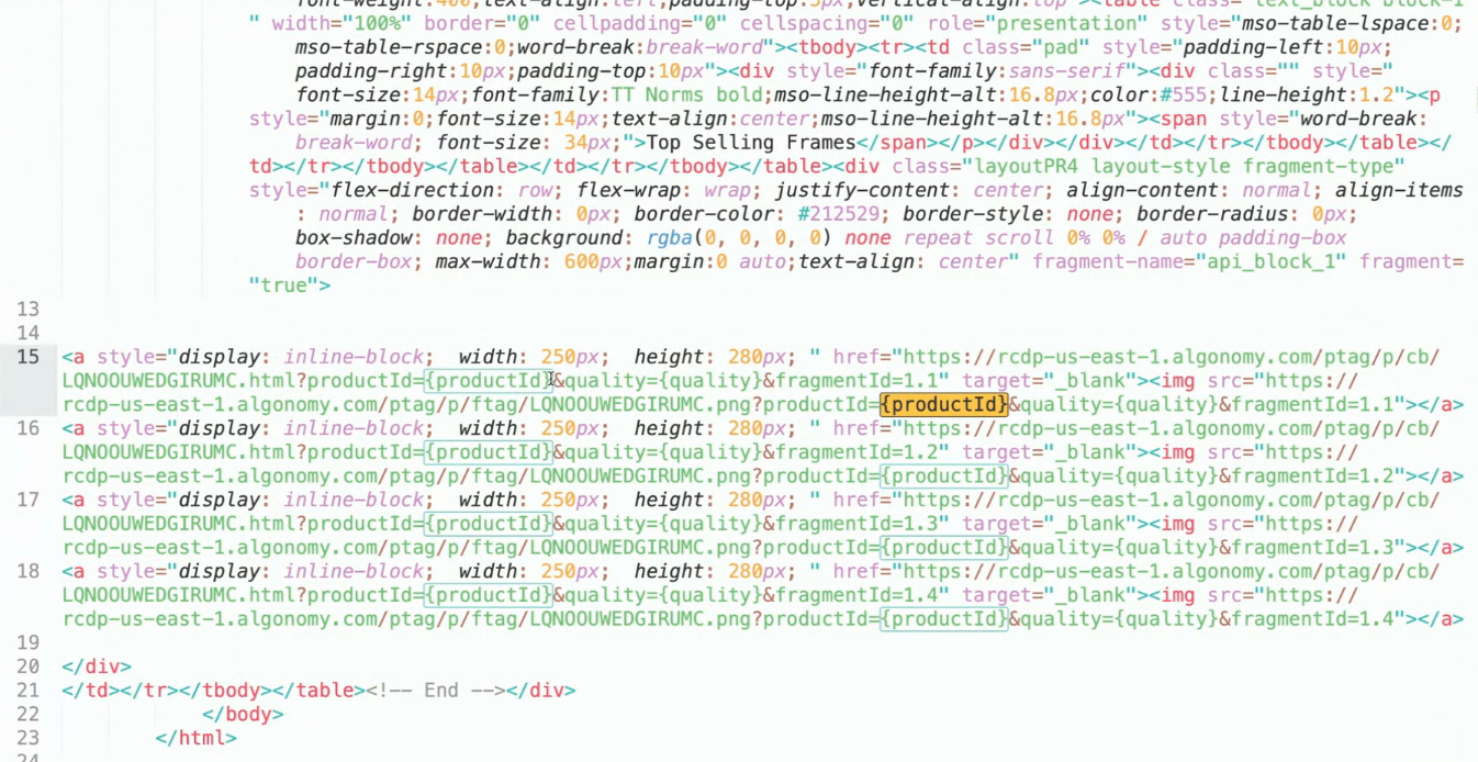 Generating Active Content's HTML Code