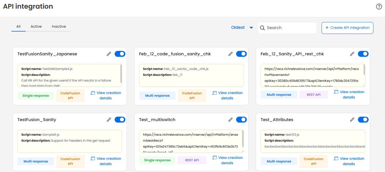 Integration Api Checklist API Integration